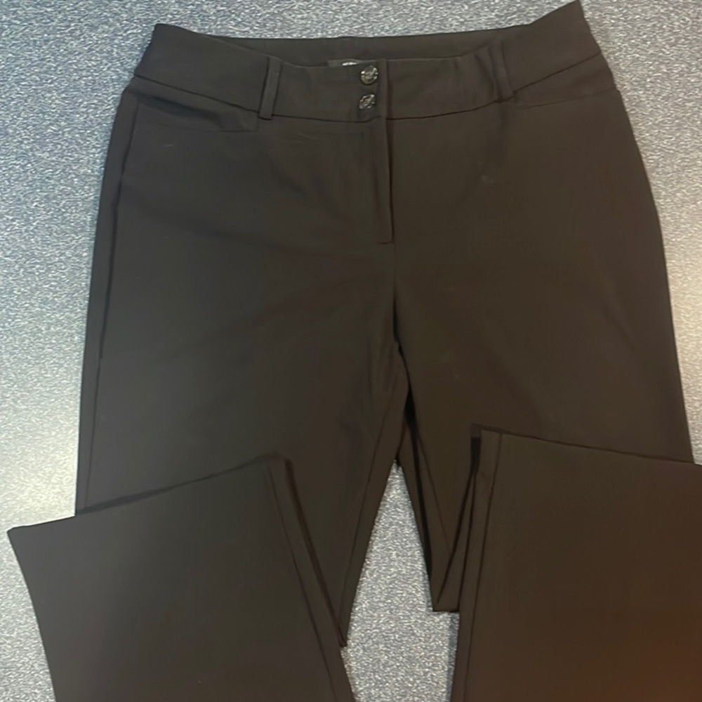 Alfani Black Straight Leg Pants Professional Style